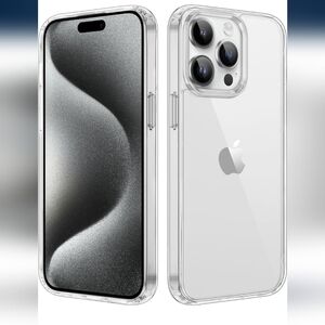 iPhone 15 Pro Case 6.1-Inch, Shockproof Bumper Phone Cover Anti-Yellowing Clear